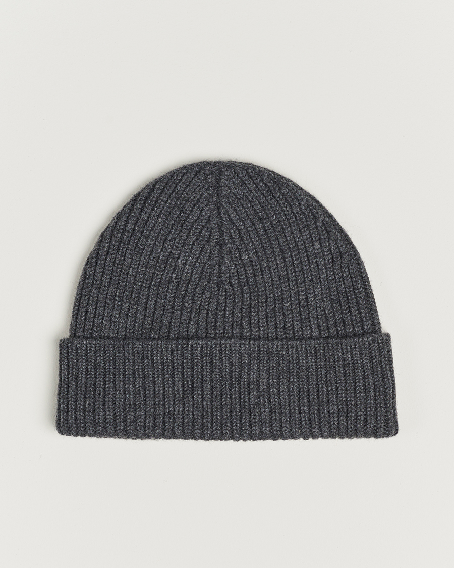 Herren | AMI Heart Logo Beanie Heather Grey | AMI | Heart Logo Beanie Heather Grey