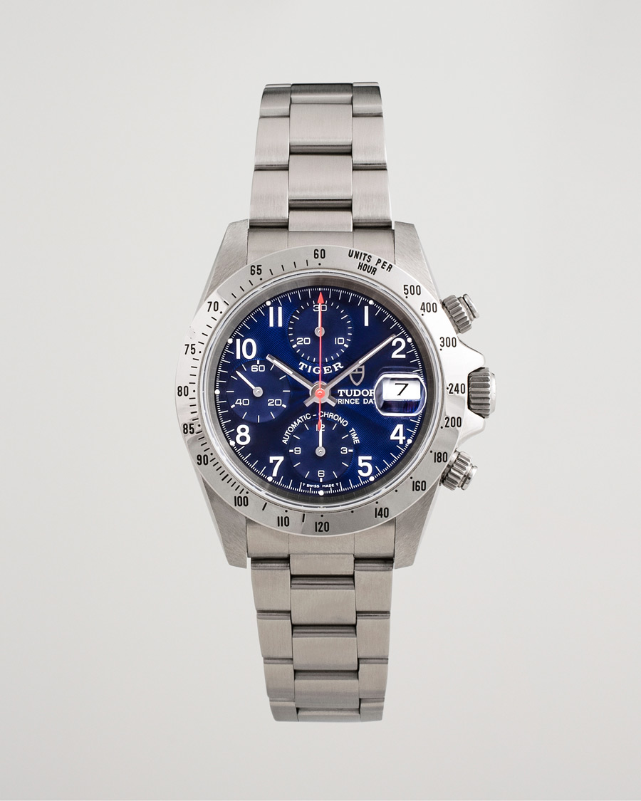 Herren | Tudor Pre-Owned Tiger Prince Date Chronograph 72980 Steel Blue | Tudor Pre-Owned | Tiger Prince Date Chronograph 72980 Steel Blue