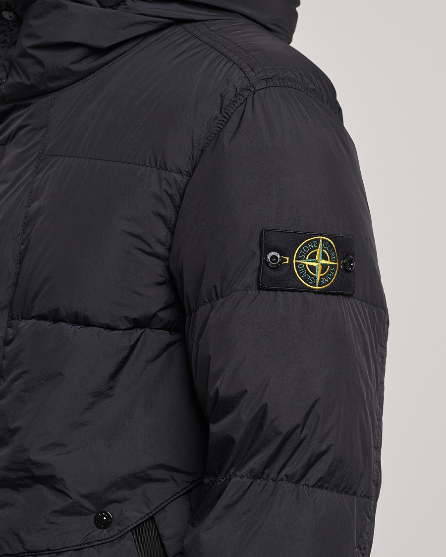 Herren | Jacken | Stone Island | Garment Dyed  Recycled Nylon Long Down Jacket Black