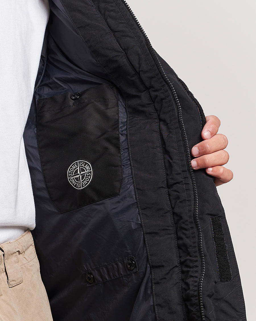 Herren | Jacken | Stone Island | Garment Dyed  Recycled Nylon Long Down Jacket Black