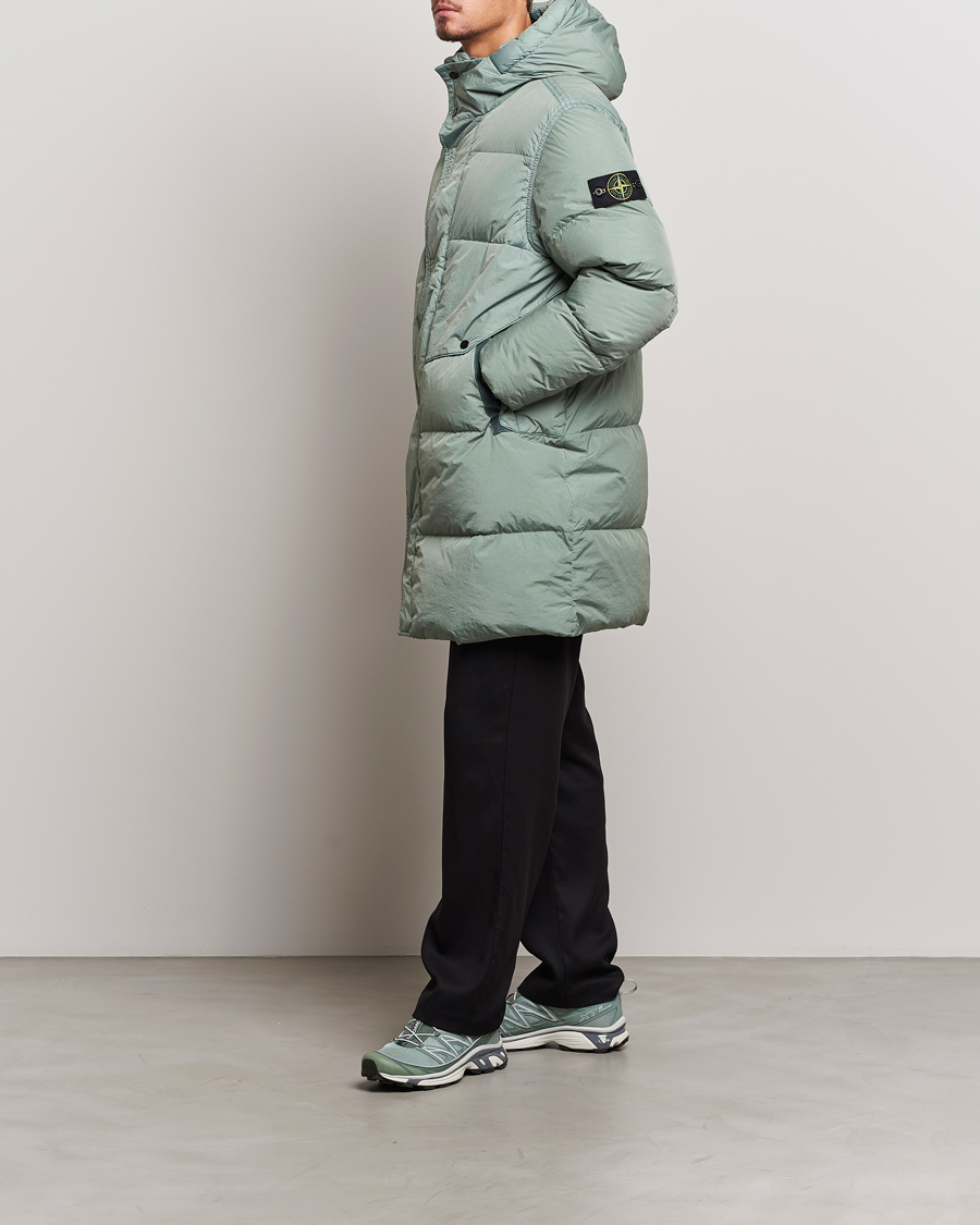 Herren | Jacken | Stone Island | Garment Dyed Recycled Nylon Long Down Jacket Sage