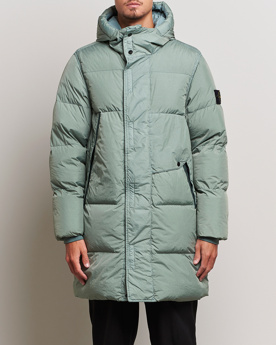 Herren | Jacken | Stone Island | Garment Dyed Recycled Nylon Long Down Jacket Sage