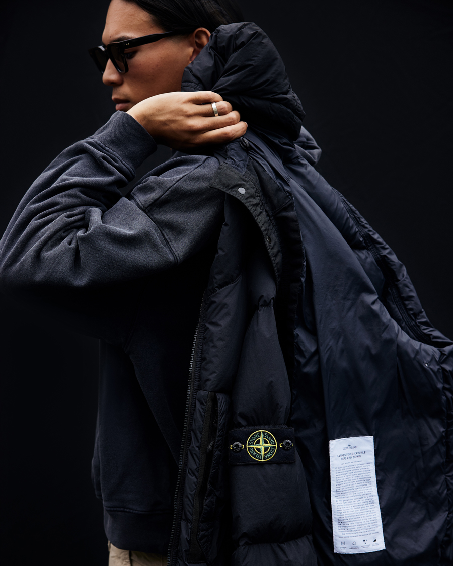 Herren | Jacken | Stone Island | Garment Dyed Recycled Nylon Down Jacket Black