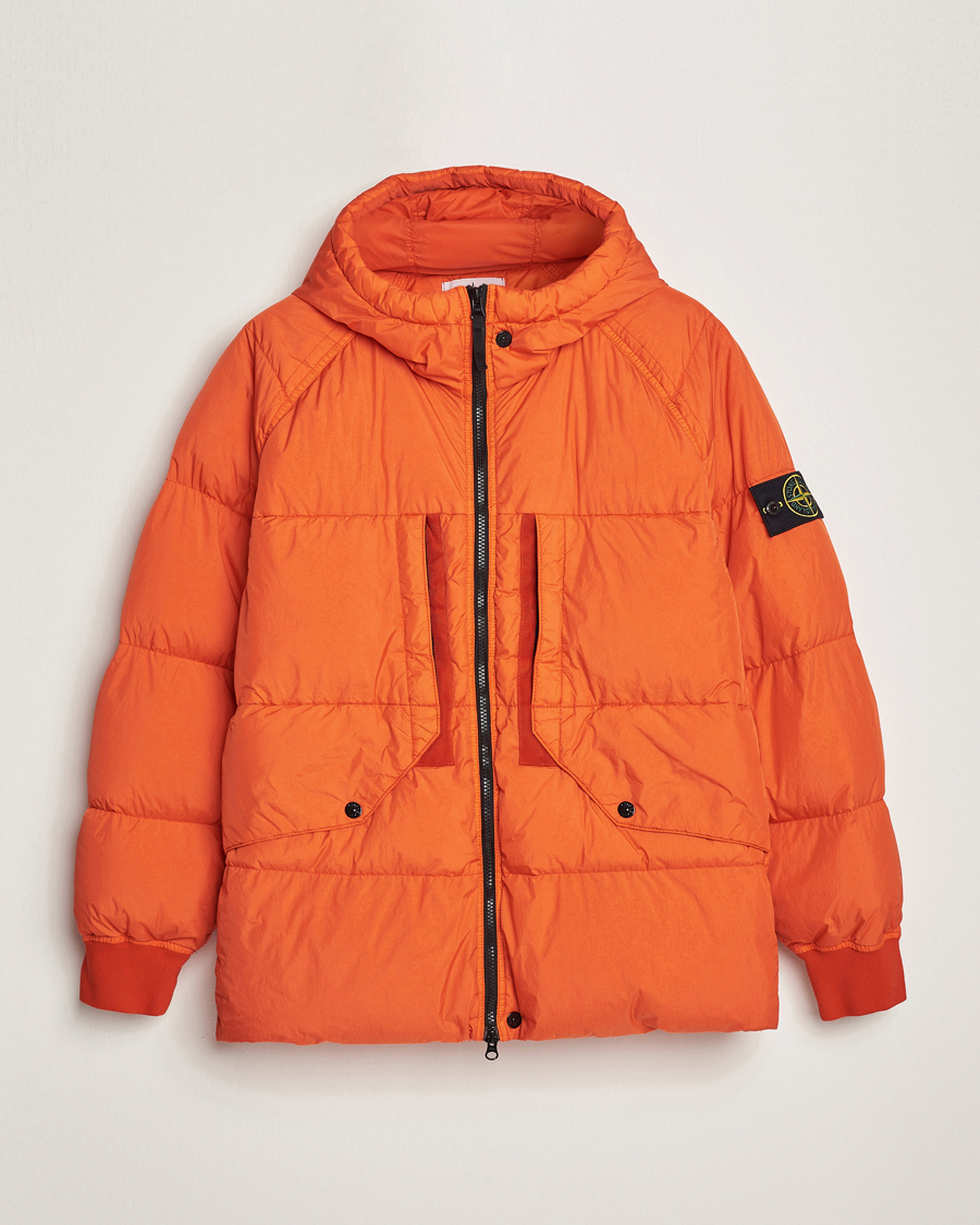 Herren | Jacken | Stone Island | Garment Dyed Recycled Nylon Down Jacket Orange Red