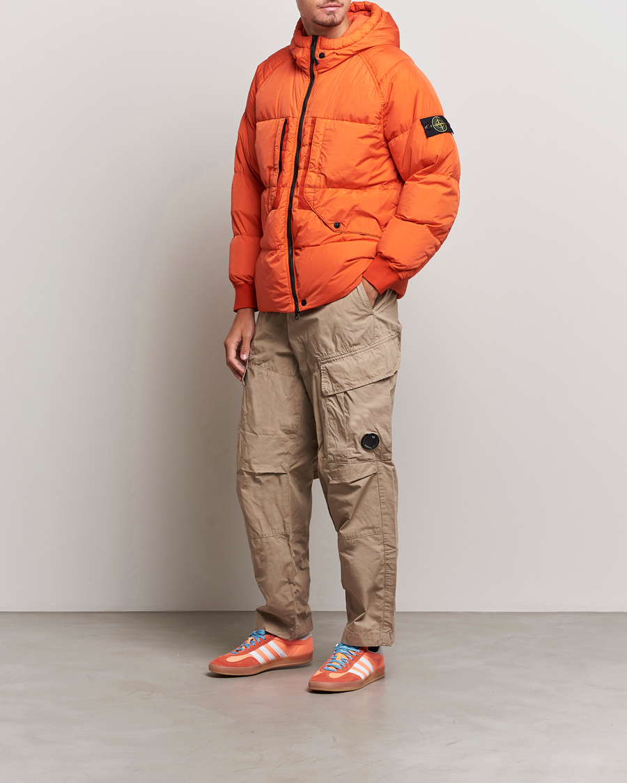 Herren | Jacken | Stone Island | Garment Dyed Recycled Nylon Down Jacket Orange Red