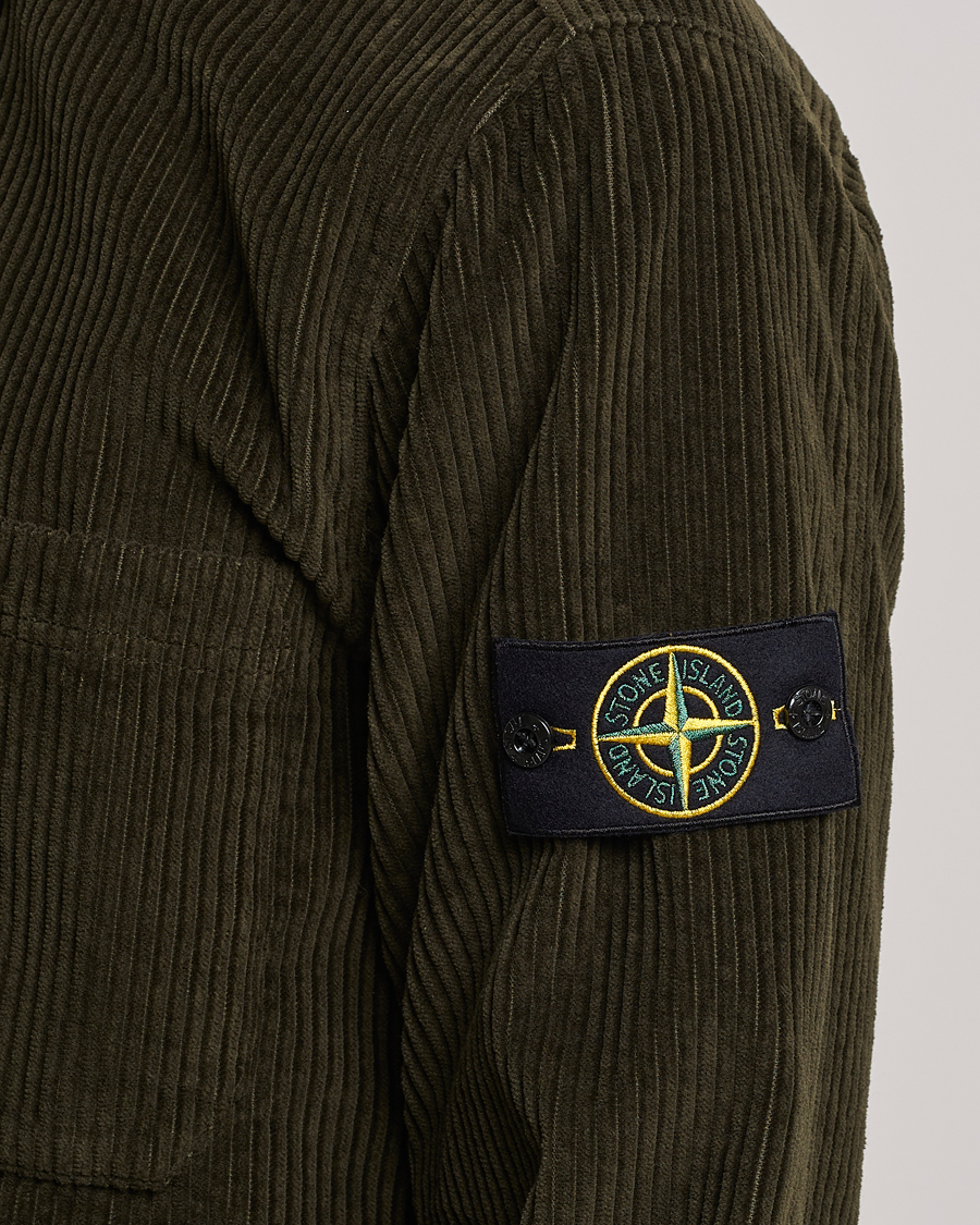 Herren | Hemden | Stone Island | Garment Dyed Corduroy Overshirt Olive