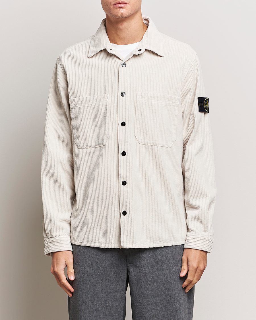 Herren | Hemden | Stone Island | Garment Dyed Corduroy Overshirt Plaster
