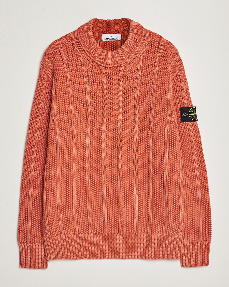 Herren | Pullover | Stone Island | Knitted Wool Crewneck Orange Red
