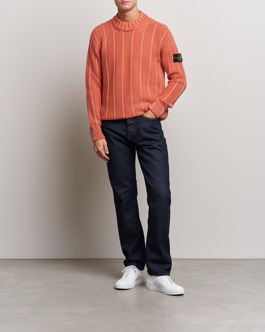 Herren | Pullover | Stone Island | Knitted Wool Crewneck Orange Red