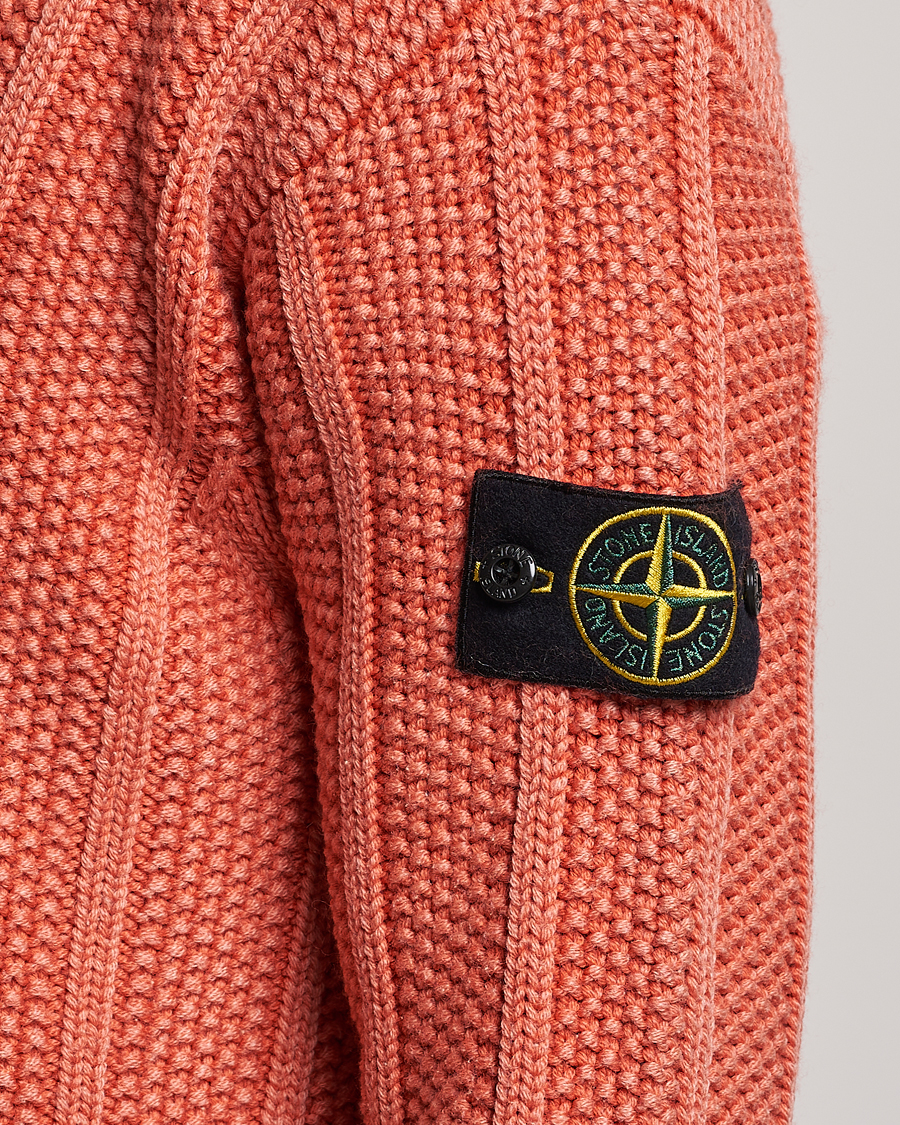 Herren | Pullover | Stone Island | Knitted Wool Crewneck Orange Red