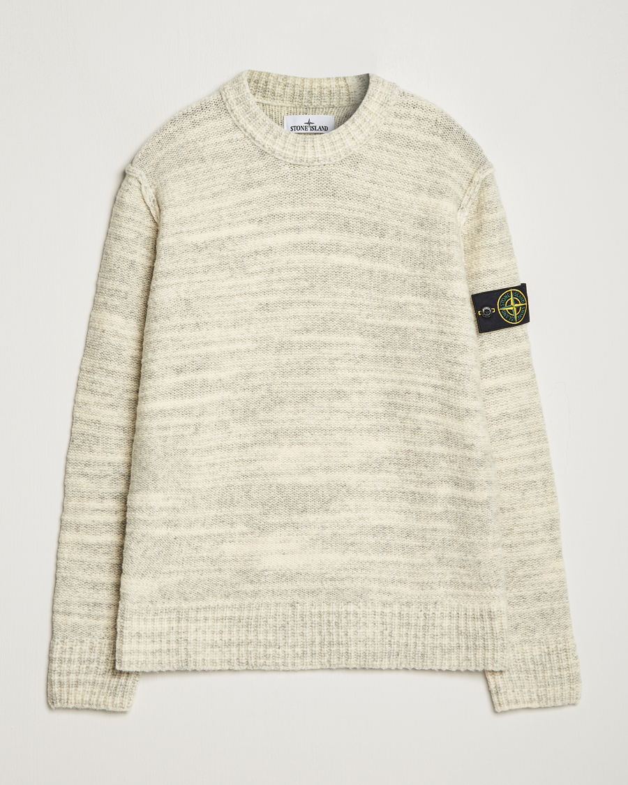 Herren | Pullover | Stone Island | Knitted Wool/Nylon Sweater Plaster