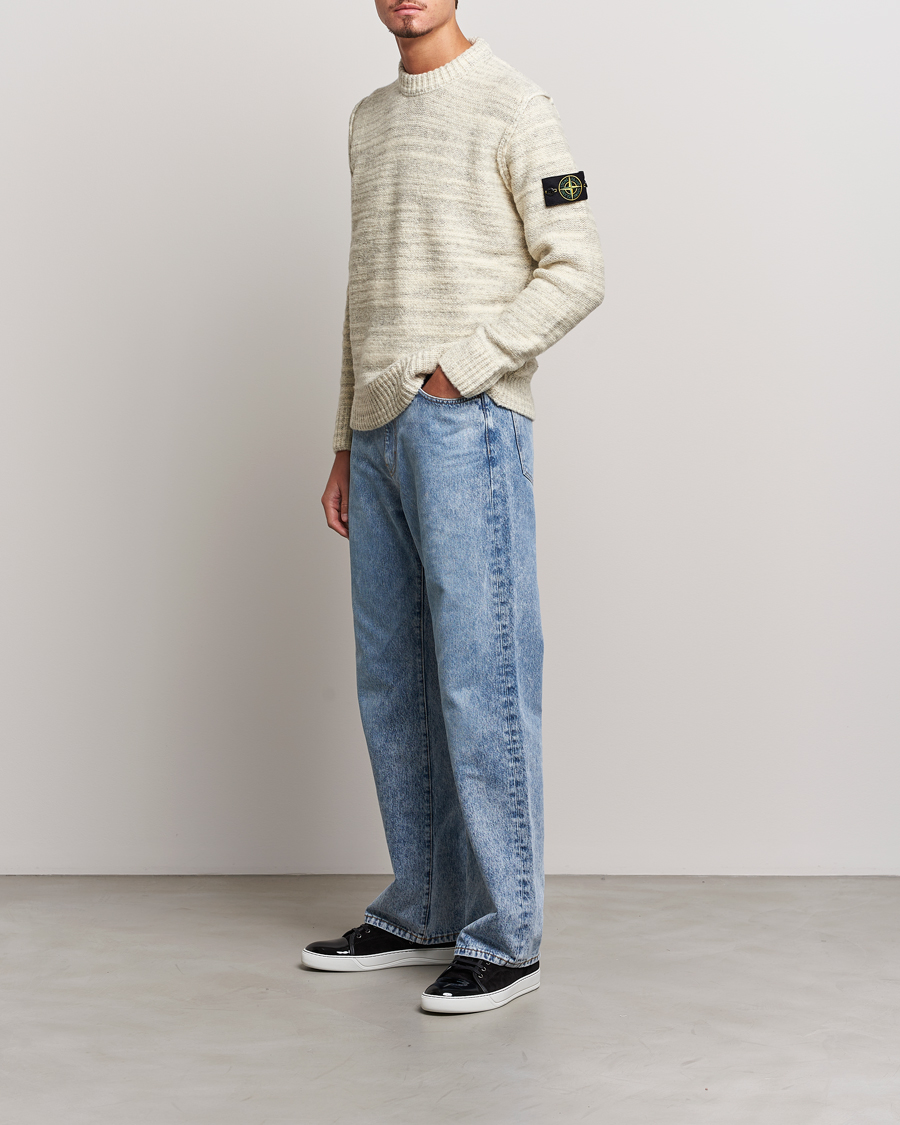Herren | Pullover | Stone Island | Knitted Wool/Nylon Sweater Plaster