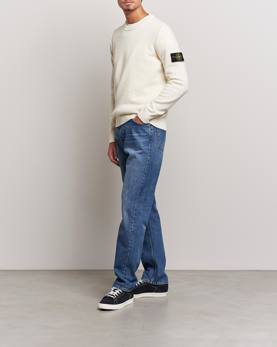 Herren | Pullover | Stone Island | Knitted Lambwool Sweater Natural