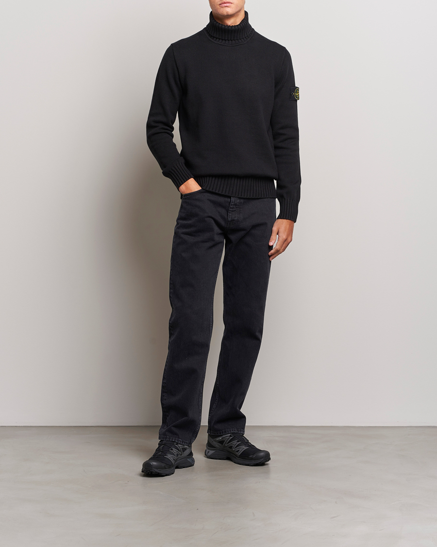 Herren | Pullover | Stone Island | Winter Cotton Polo Black