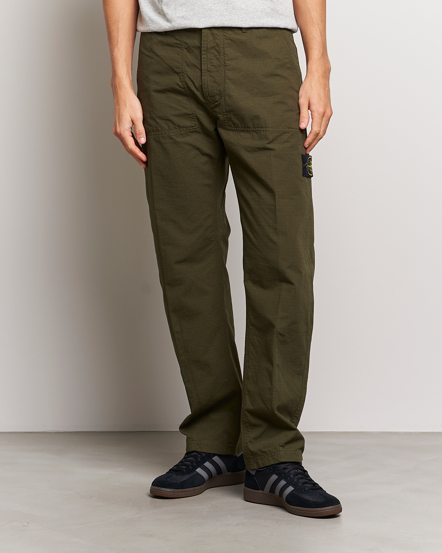 Herren | Hosen | Stone Island | Garment Dyed Ripstop Trousers Olive
