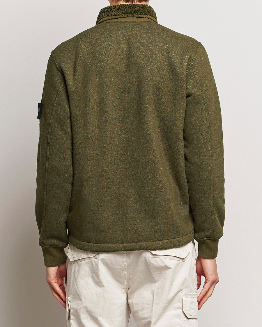 Herren | Pullover | Stone Island | Garment Dyed Terry Fleece Full Zip Olive