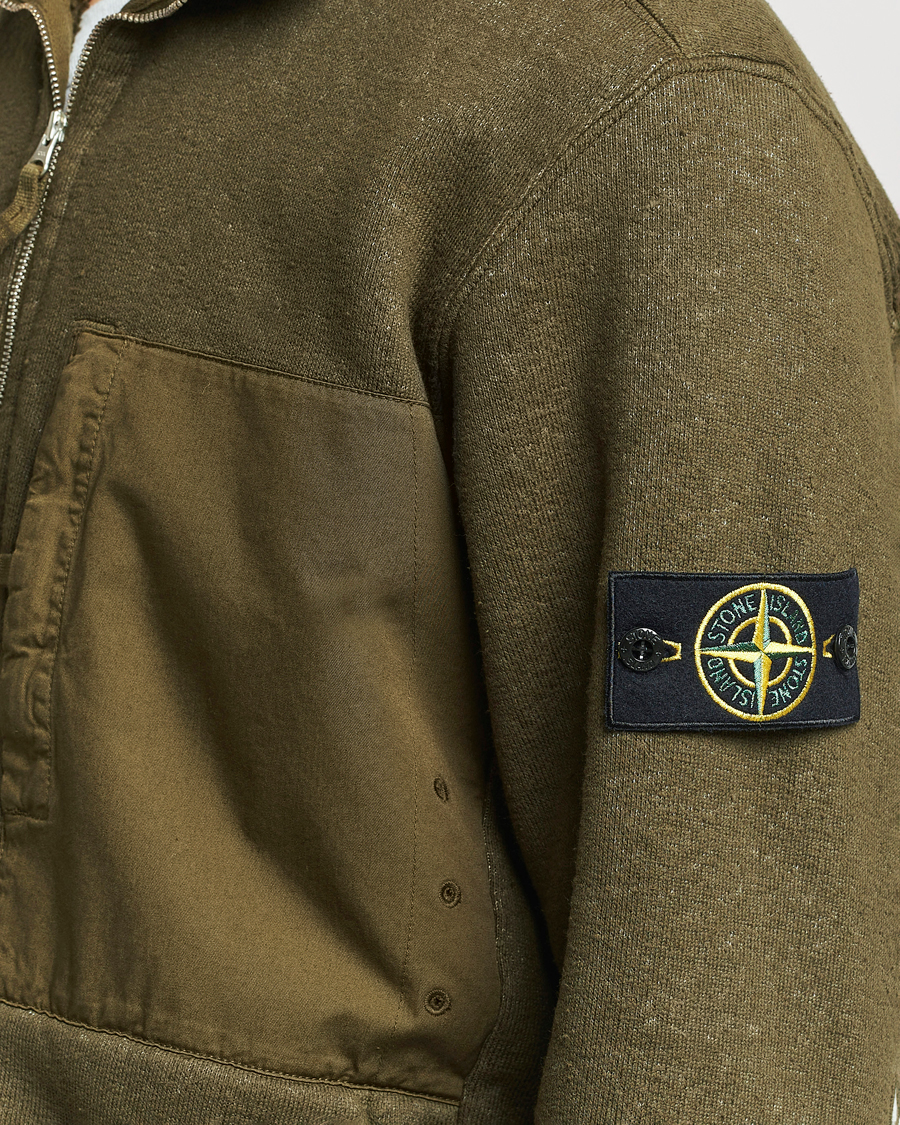 Herren | Pullover | Stone Island | Garment Dyed Terry Fleece Full Zip Olive