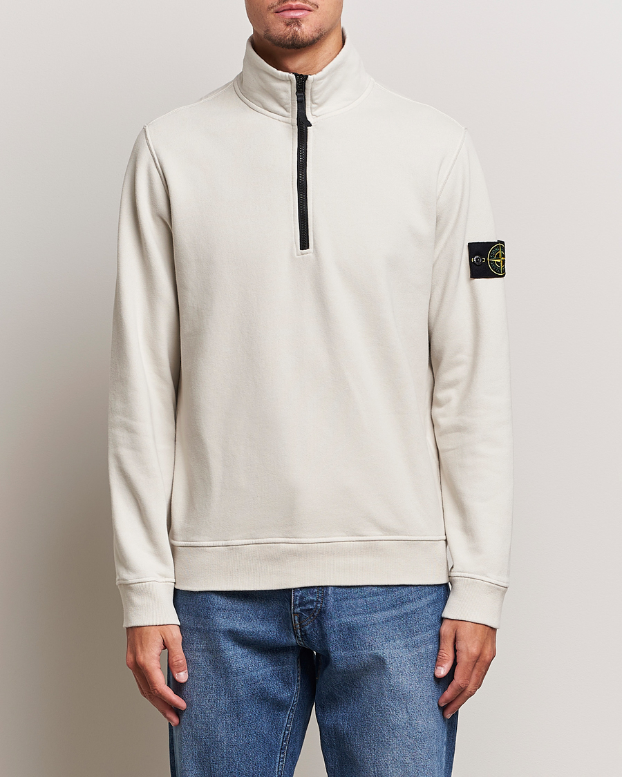 Herren | Pullover | Stone Island | Garment Dyed Fleece Half Zip Plaster