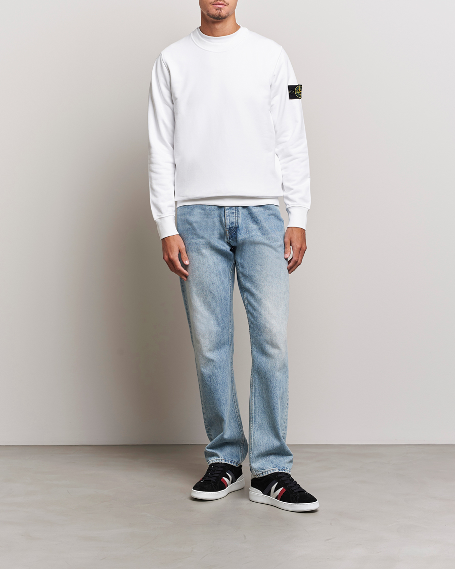 Herren | Pullover | Stone Island | Garment Dyed Fleece Sweatshirt White