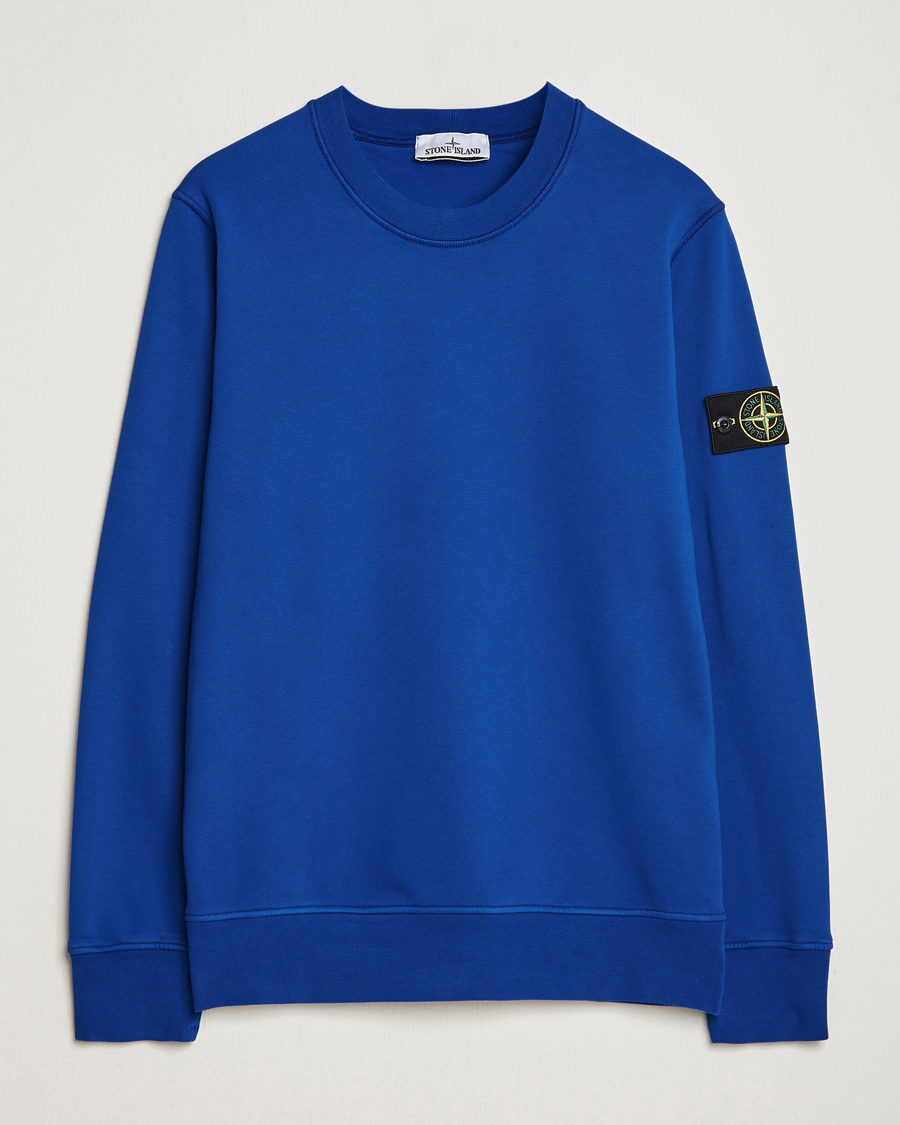Herren | Pullover | Stone Island | Garment Dyed Fleece Sweatshirt Bright Blue