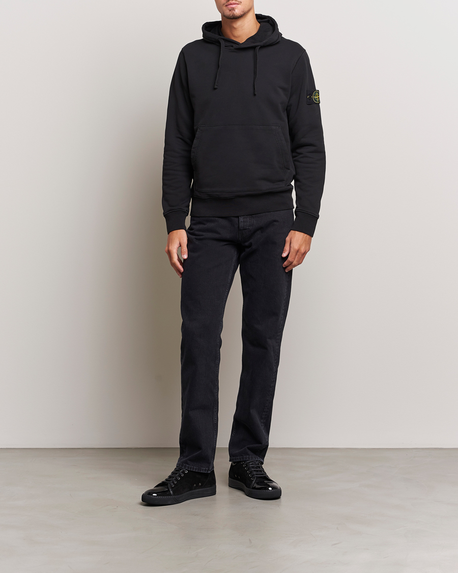 Herren | Pullover | Stone Island | Garment Dyed Fleece Hood Black