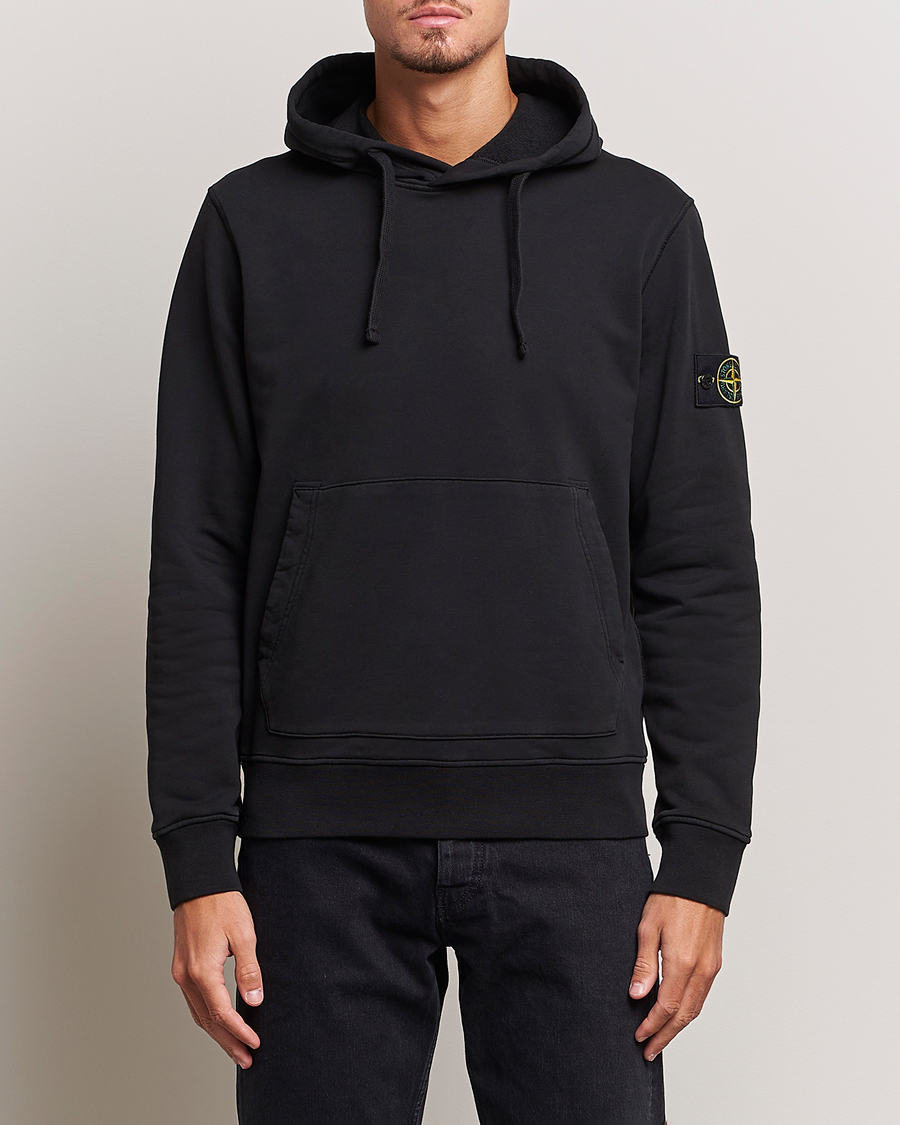 Herren | Pullover | Stone Island | Garment Dyed Fleece Hood Black