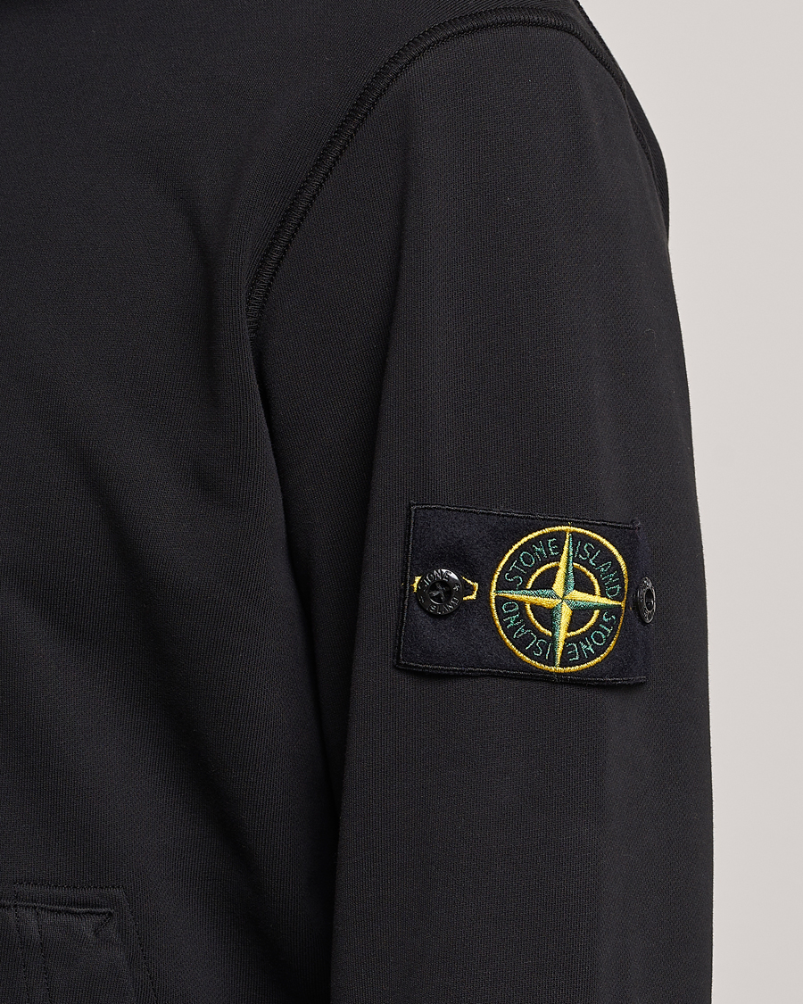Herren | Pullover | Stone Island | Garment Dyed Fleece Hood Black