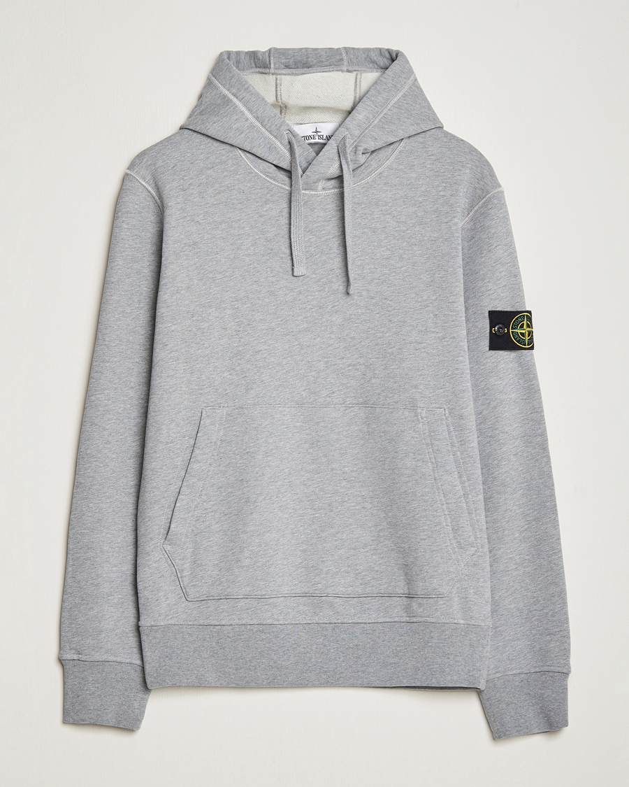 Herren | Pullover | Stone Island | Garment Dyed Fleece Hood Melange Grey