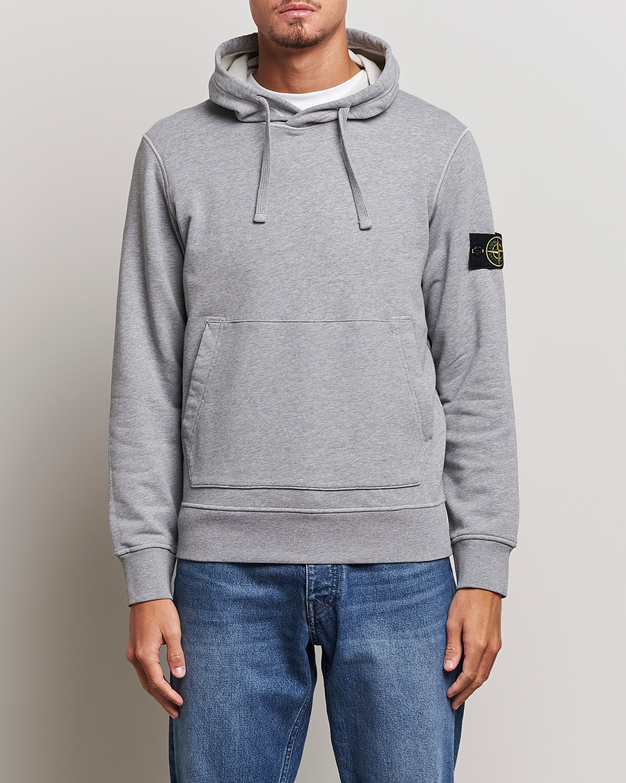 Herren | Pullover | Stone Island | Garment Dyed Fleece Hood Melange Grey