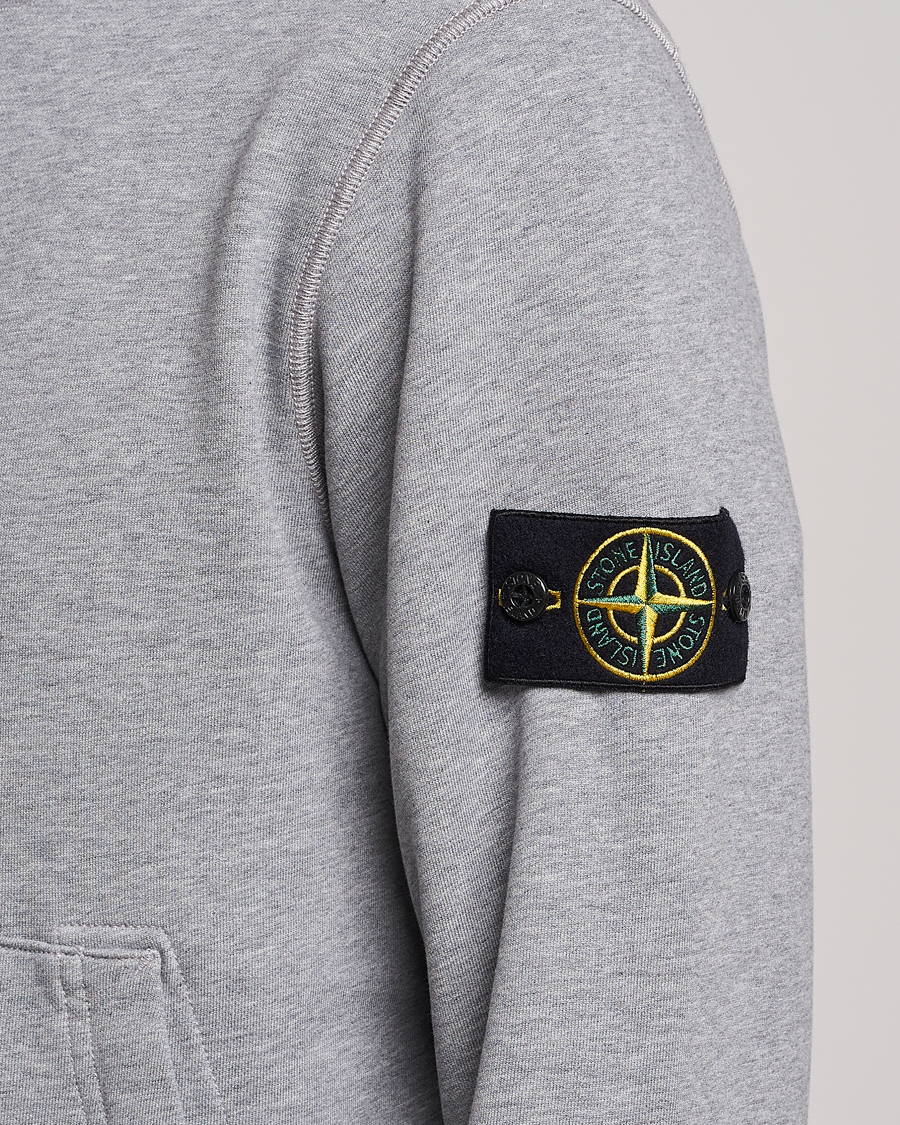 Herren | Pullover | Stone Island | Garment Dyed Fleece Hood Melange Grey