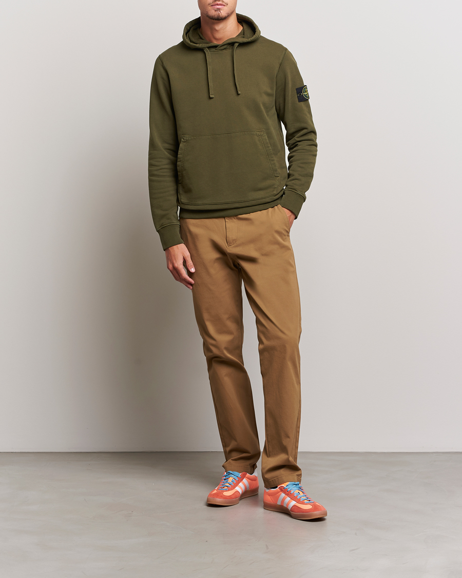Herren | Pullover | Stone Island | Garment Dyed Fleece Hood Olive