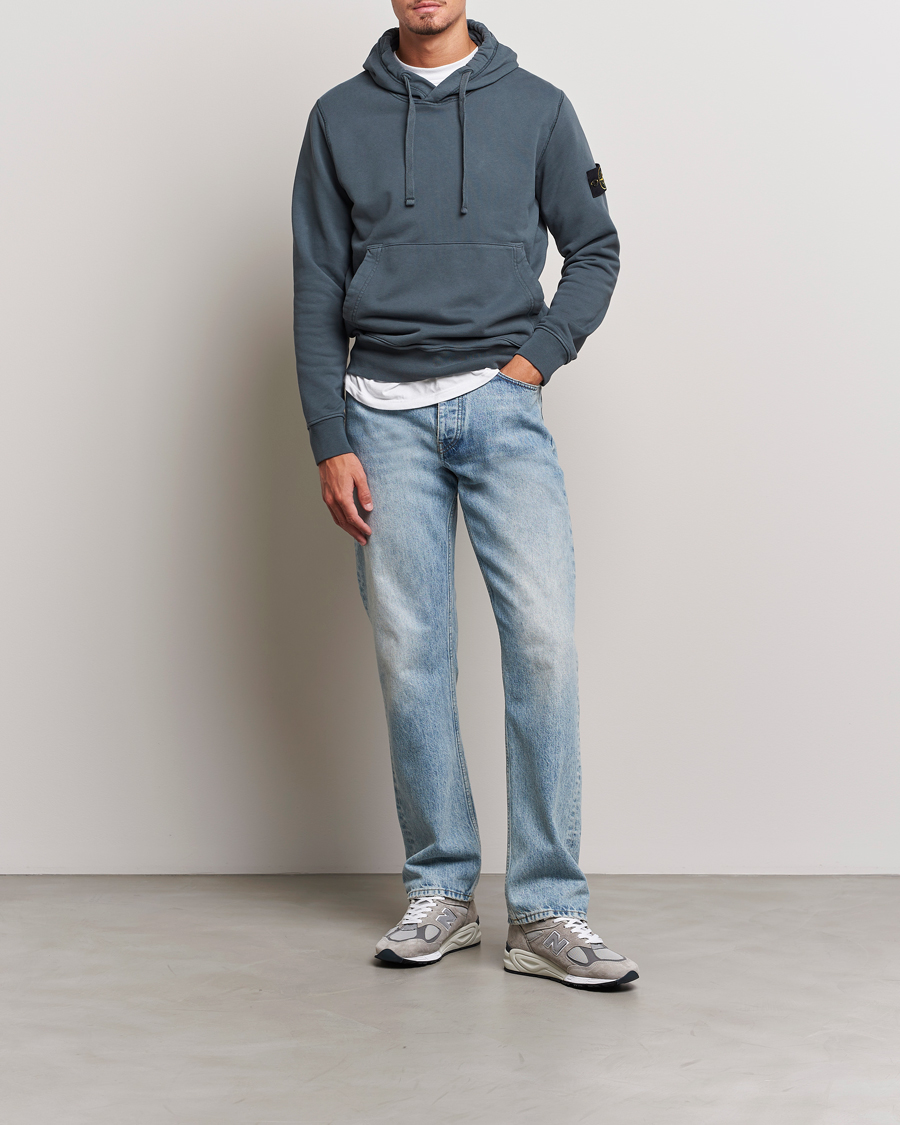 Herren | Pullover | Stone Island | Garment Dyed Fleece Hood Lead Grey