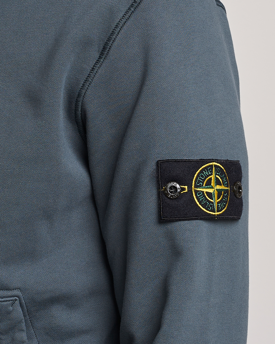 Herren | Pullover | Stone Island | Garment Dyed Fleece Hood Lead Grey