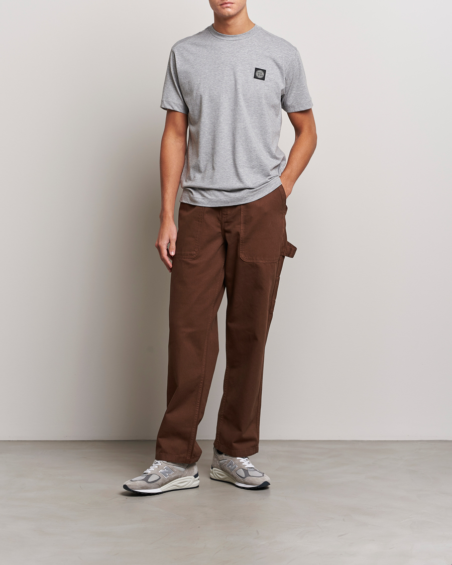 Herren | T-Shirts | Stone Island | Garment Dyed Jersey T-Shirt Melange Grey