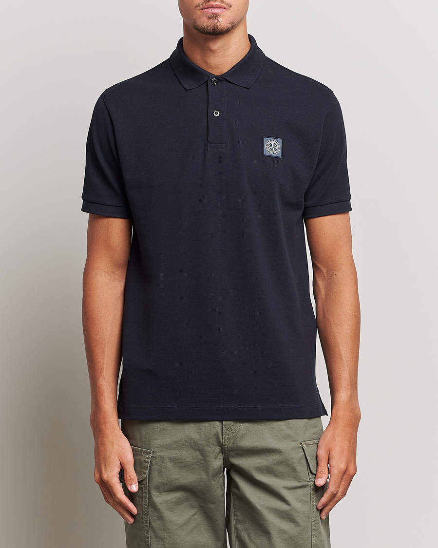 Herren | Poloshirts | Stone Island | Cotton Pique Polo Navy Blue
