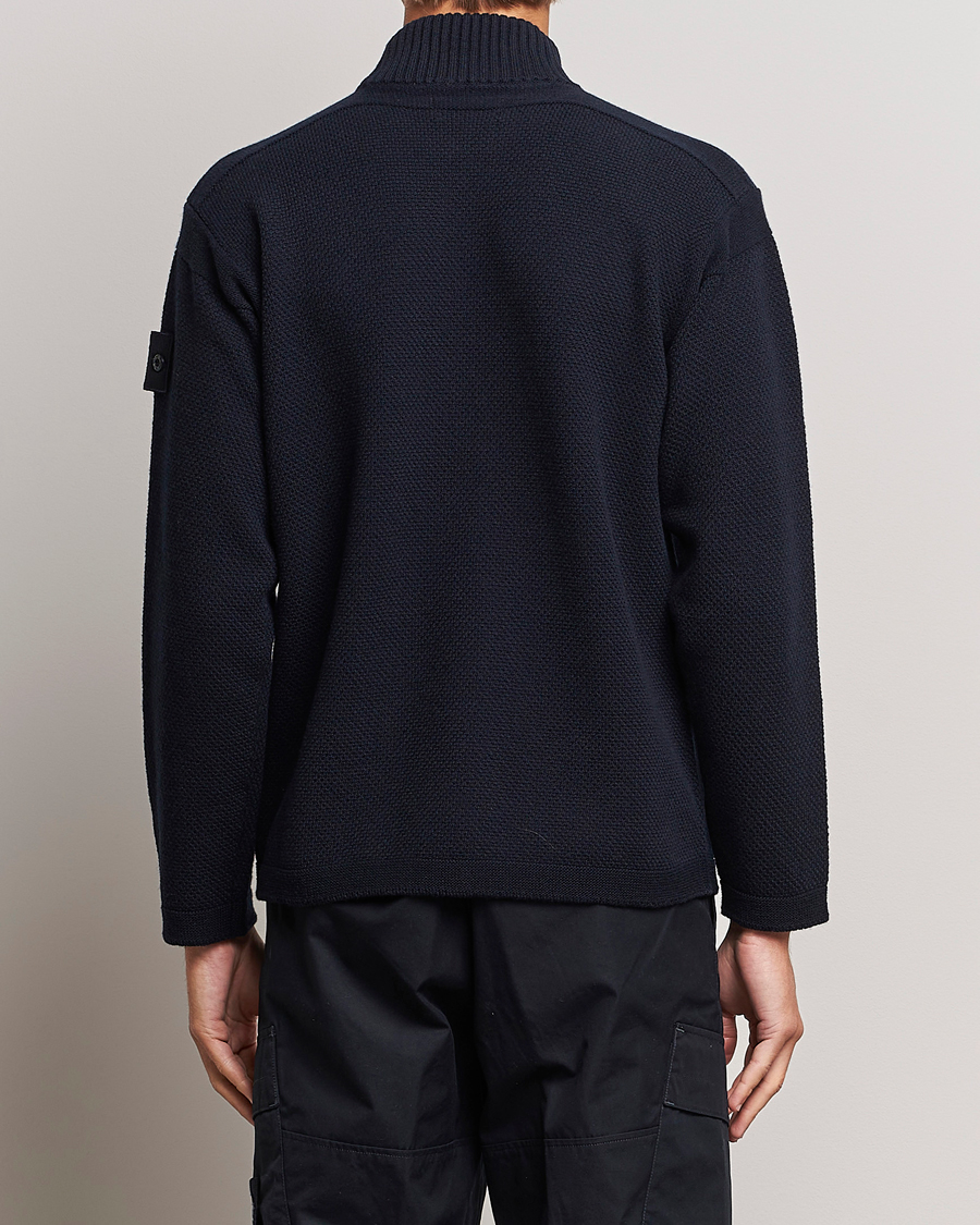 Herren | Pullover | Stone Island | Ghost Piece Geelong Wool Turtleneck Navy Blue