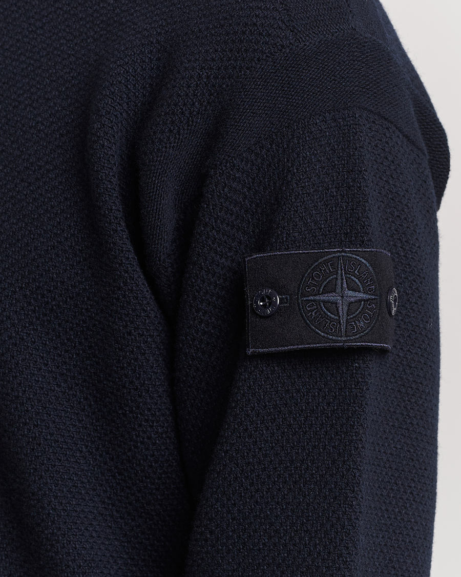 Herren | Pullover | Stone Island | Ghost Piece Geelong Wool Turtleneck Navy Blue