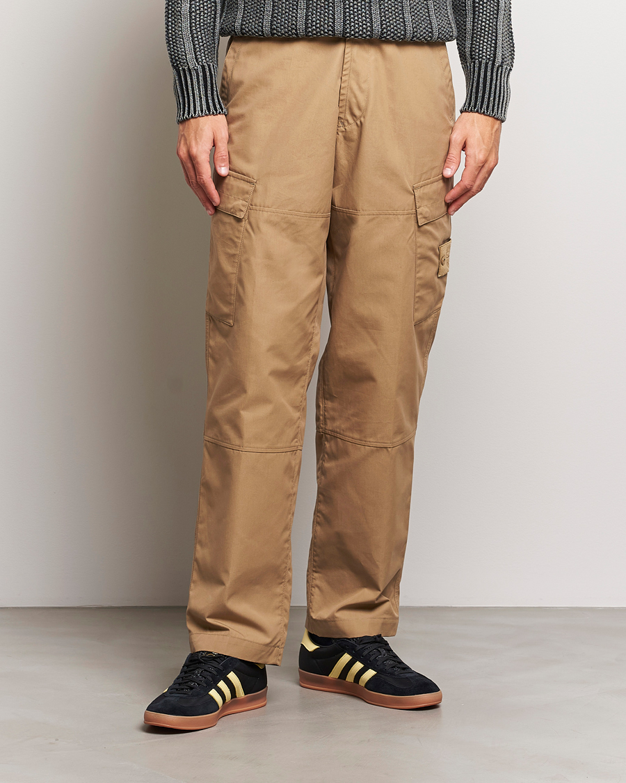 Herren | Hosen | Stone Island | Ghost Piece O-Ventile Trousers Dark Beige