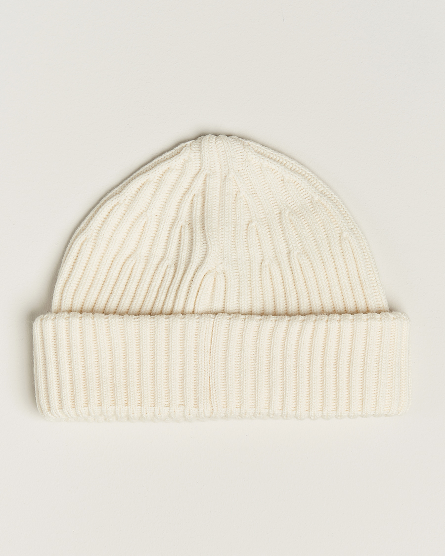 Herren | Stone Island Full Rib Wool Beanie Natural | Stone Island | Full Rib Wool Beanie Natural
