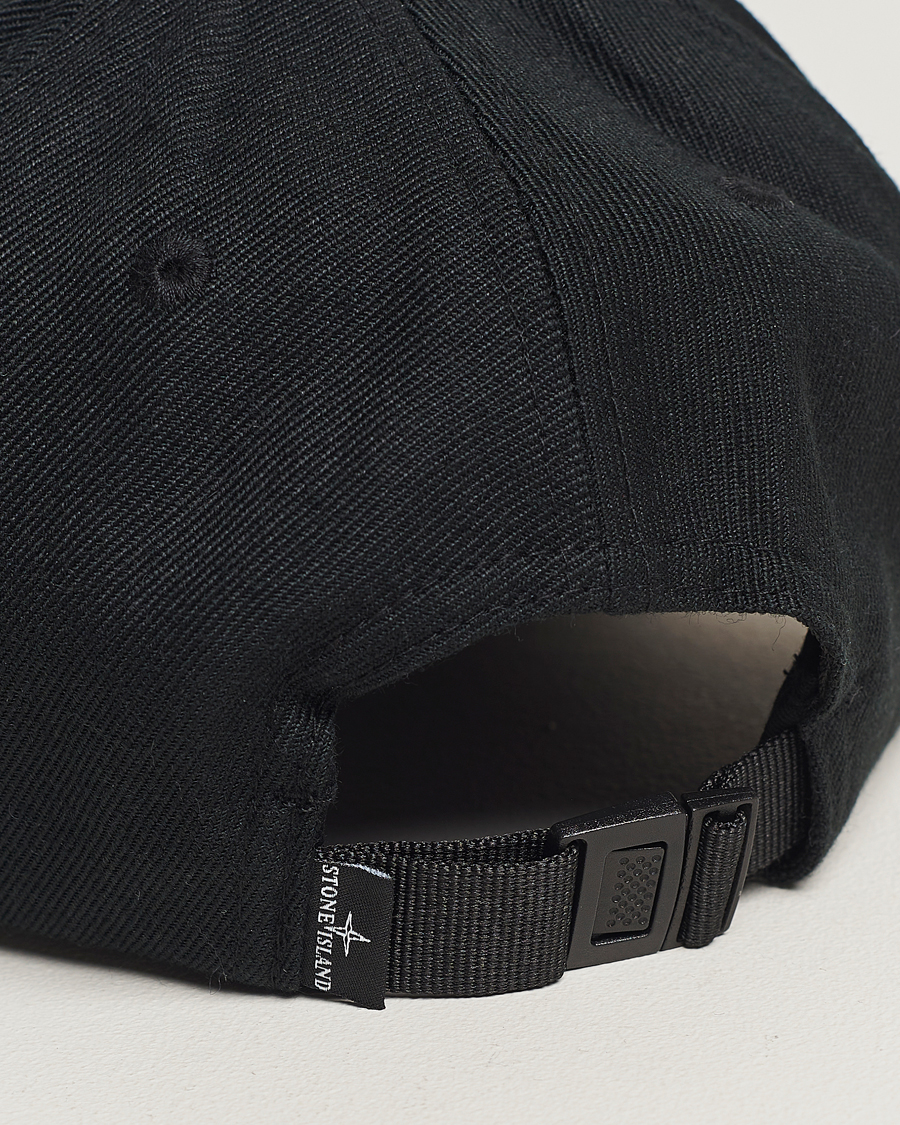 Herren | Stone Island Mix Wool Gabardine Cap Black | Stone Island | Mix Wool Gabardine Cap Black