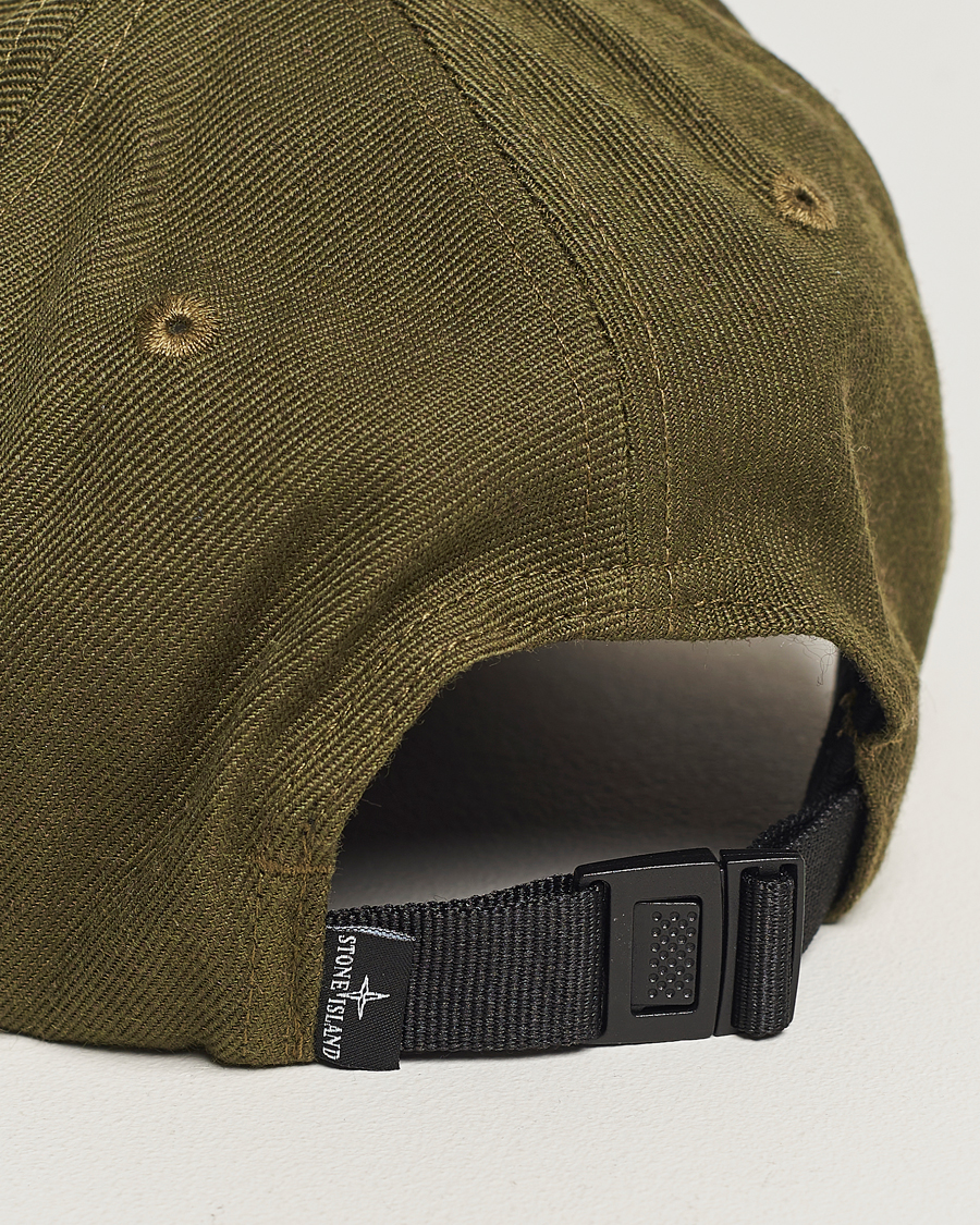 Herren | Stone Island Mix Wool Gabardine Cap Olive | Stone Island | Mix Wool Gabardine Cap Olive
