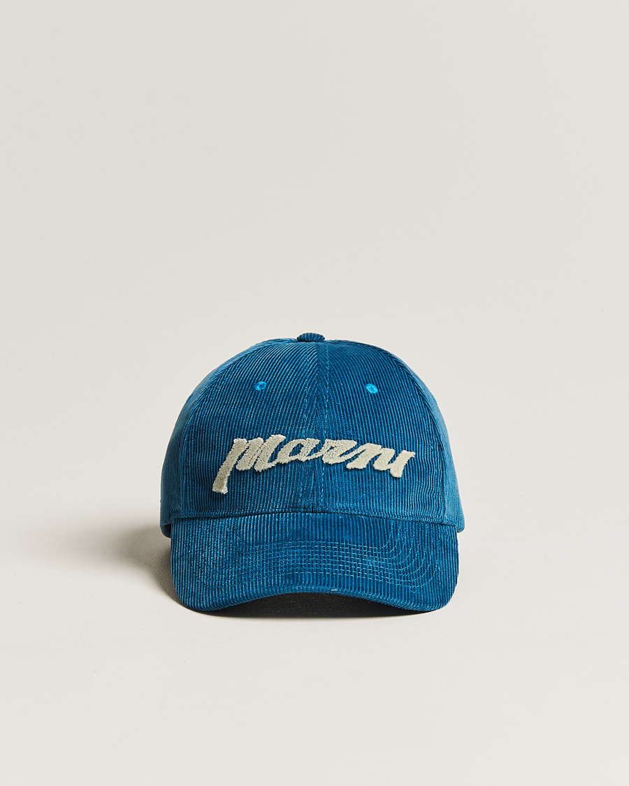 Herren | Marni Wale Corduroy Baseball Cap Royal | Marni | Wale Corduroy Baseball Cap Royal