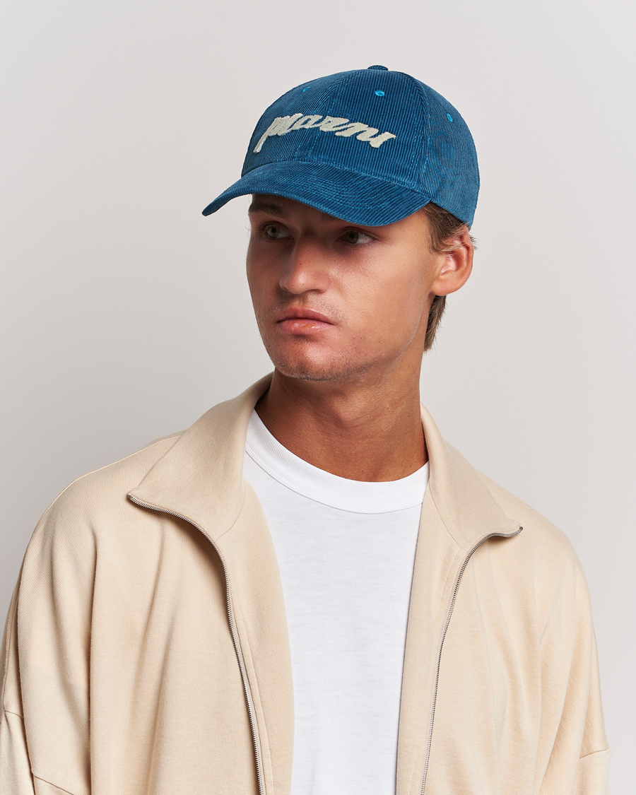 Herren | Marni Wale Corduroy Baseball Cap Royal | Marni | Wale Corduroy Baseball Cap Royal