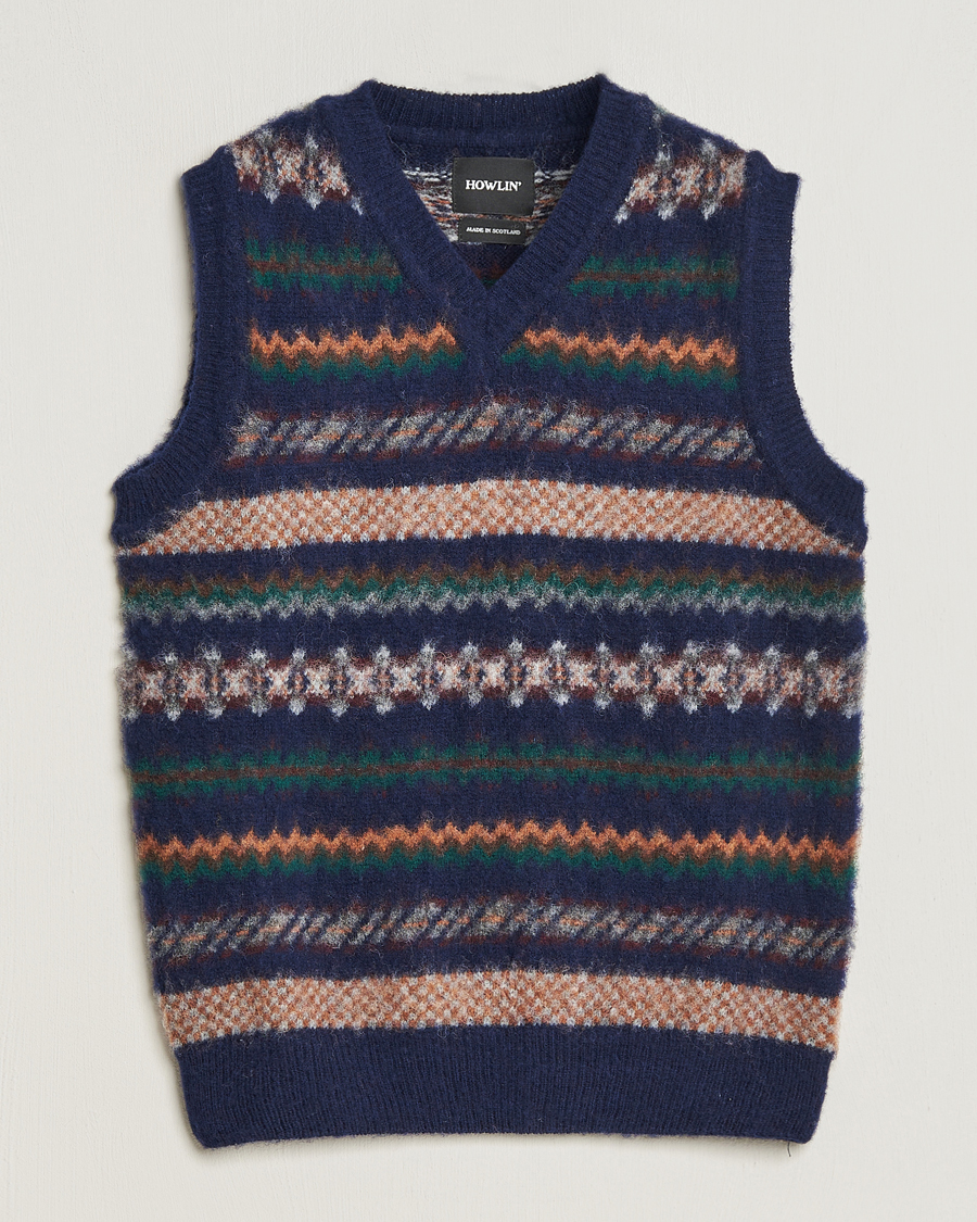 Herren | Pullover | Howlin' | Brushed Wool Vest Navy
