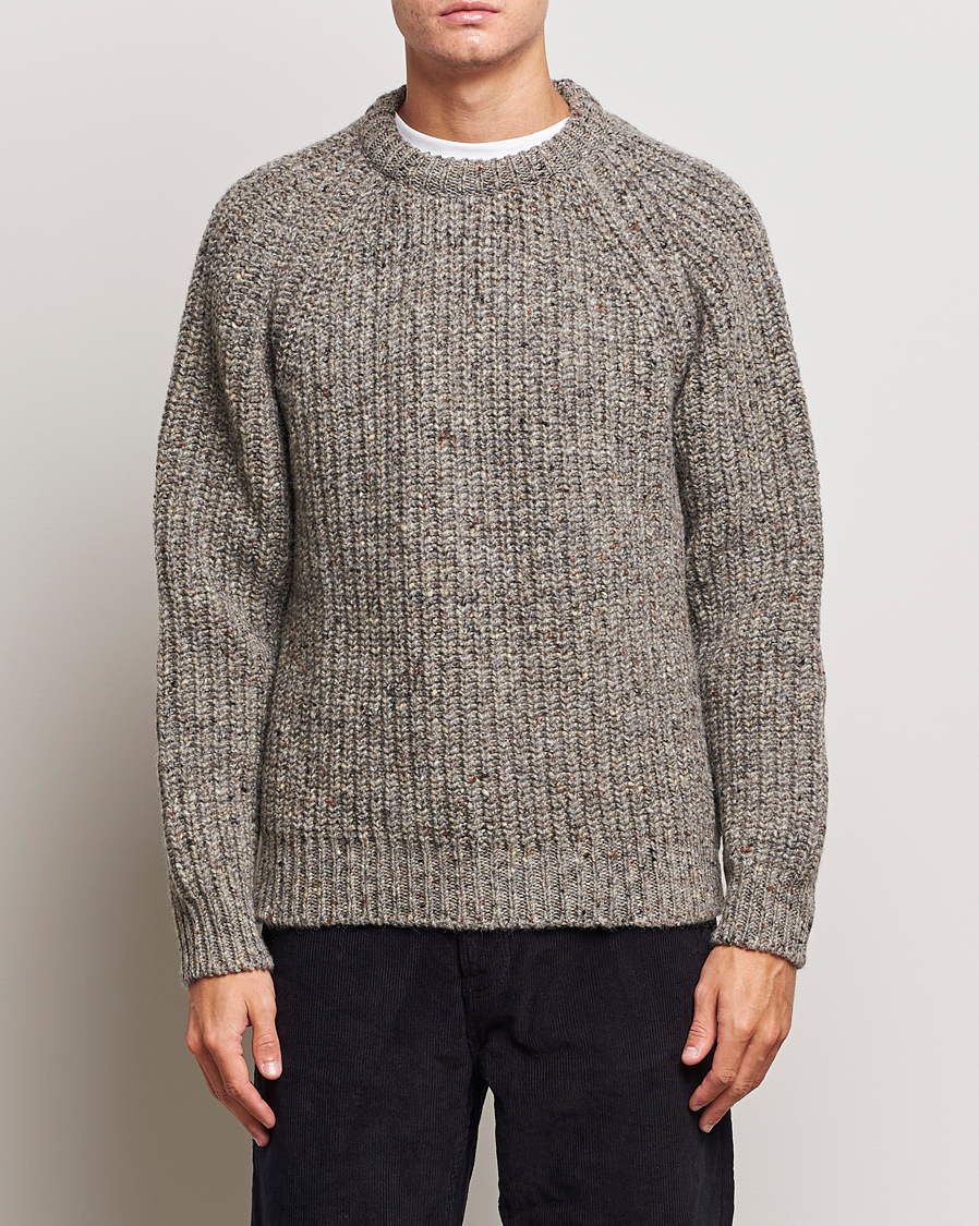 Herren | Pullover | Howlin' | Heavy Knitted Crewneck Greymix