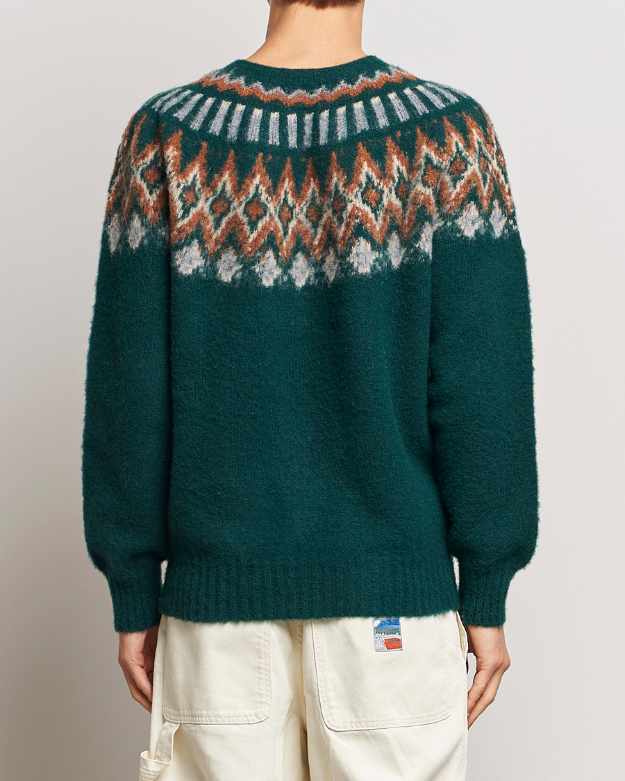 Herren | Pullover | Howlin' | Brushed Wool Fair Isle Crew Sweater Forest