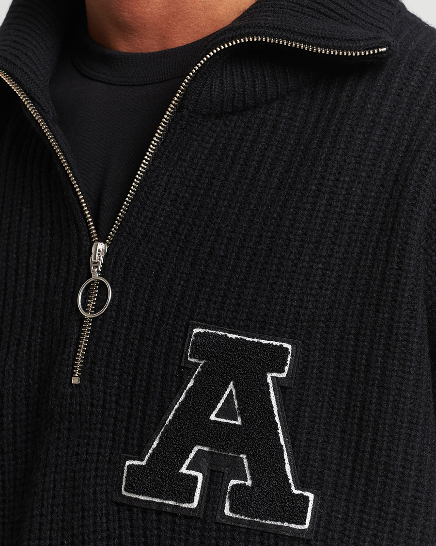 Herren | Pullover | Axel Arigato | Team Knitted Half Zip Black