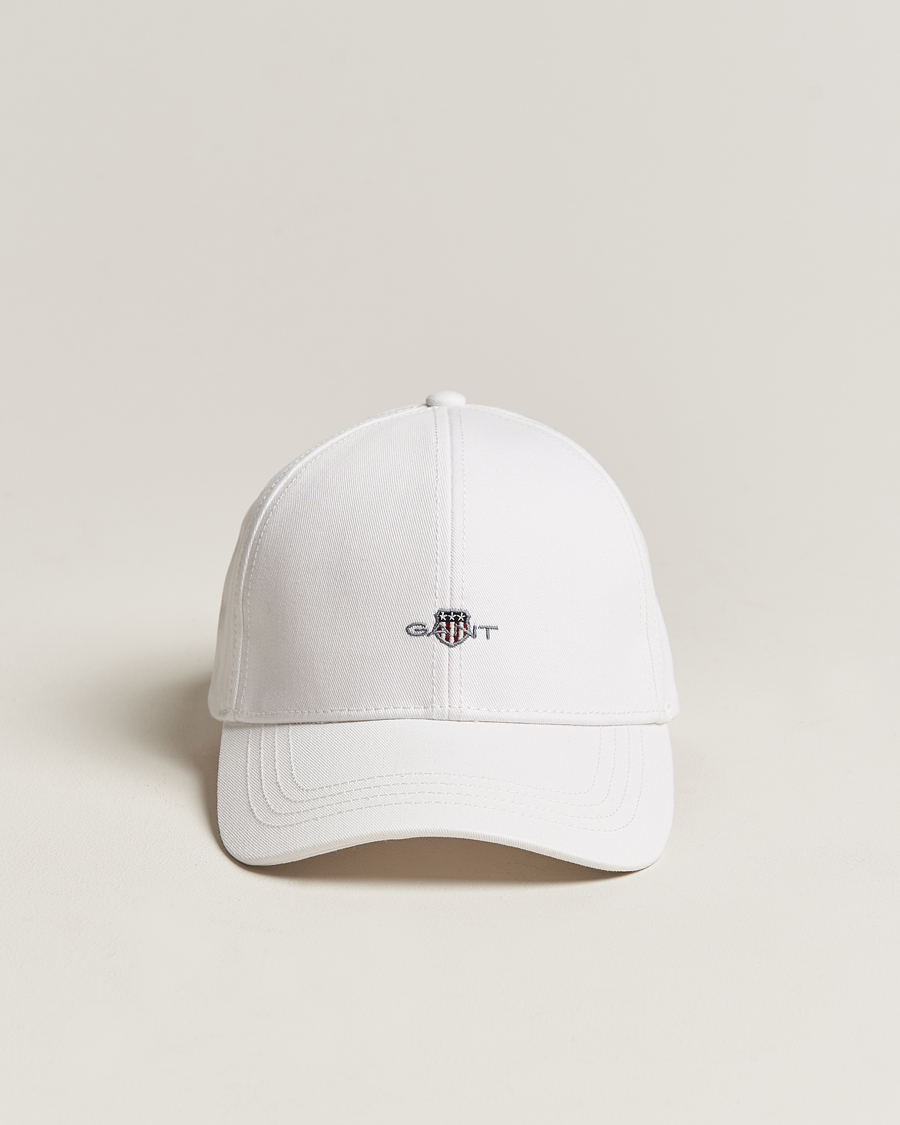 Herren | GANT High Cotton Twill Cap White | GANT | High Cotton Twill Cap White