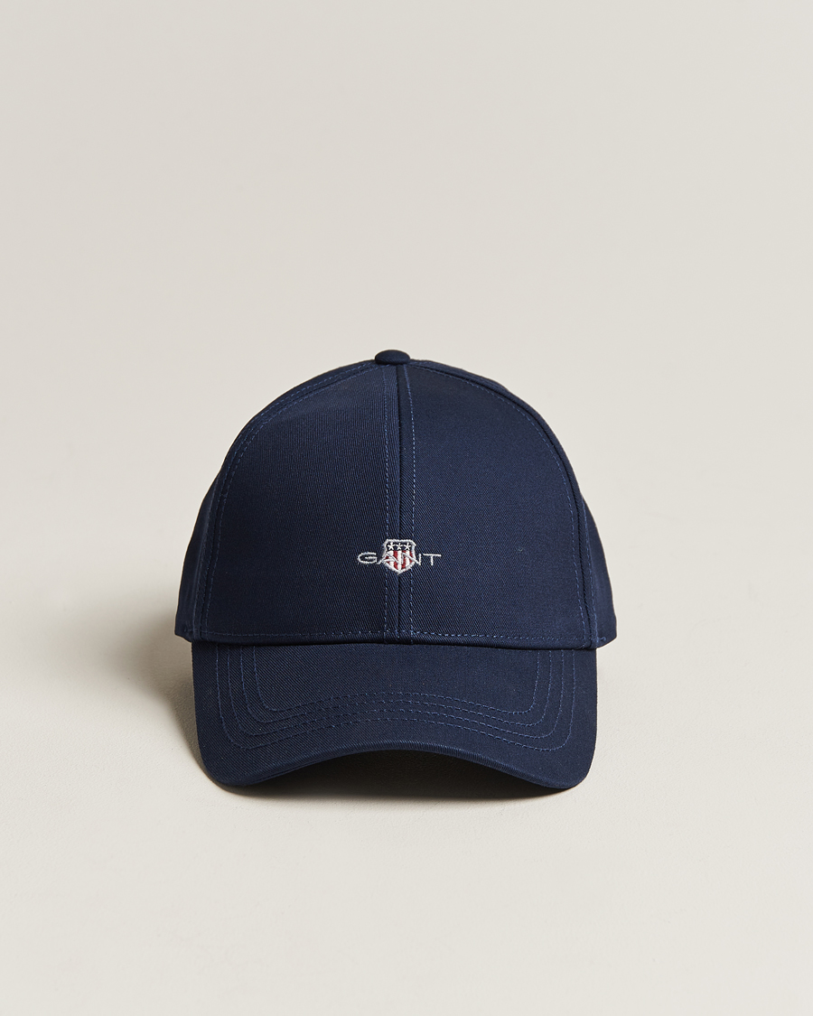 Herren | GANT High Cotton Twill Cap Marine | GANT | High Cotton Twill Cap Marine