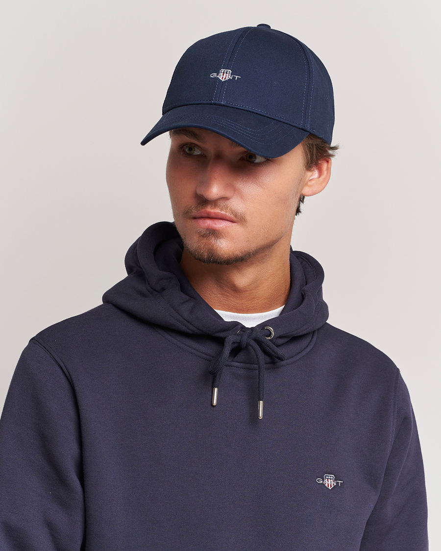 Herren | GANT High Cotton Twill Cap Marine | GANT | High Cotton Twill Cap Marine